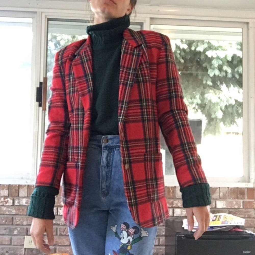 vintage wool blend blazer